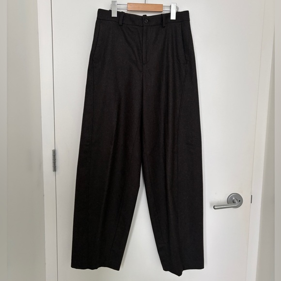 Massimo Dutti Women´s Wool Brown Trousers Size M
